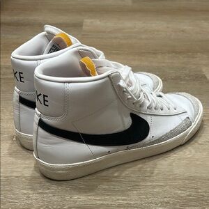 Nike Blazer White and Black High-Top Sneakers